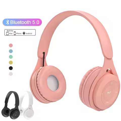 Headphones Kids Wireless Bluetooth Earphones Stereo Foldable Helmets Gaming Headsets Over-ear Headph