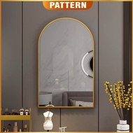 Bathroom Aluminium Wall Arch Mirror | Vanity Bathroom Mirror | Wall-Mounted Glass Toilet | Cermin Bi