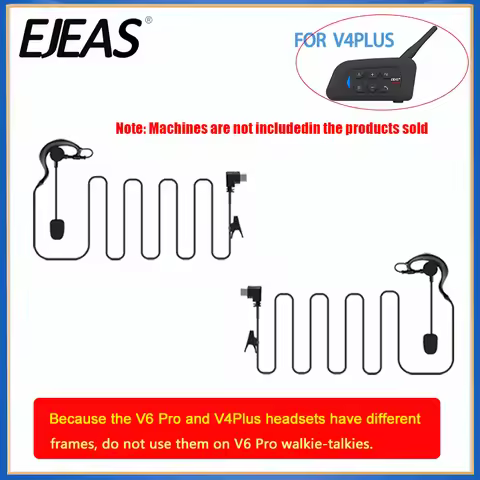 EJEAS V4C Plus Football Referee Earhook Headphone Type-C Headset Microphone Mic For Vnetphone V4C So