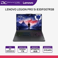 【READY STOCK】LENOVO LEGION PRO 5i 83DF007RSB (New 14th Gen Intel Core i9-14900HX/32GB/1TB/RTX4070-8G