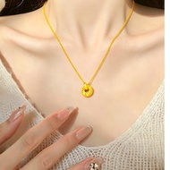  Sand Gold Strobe Ice Ice Ice Ring Buckle Necklace New Style Flash o Clavicle Chain Pendant Jewelry 