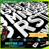 Nombor Plat Motor 3D / Motor 3D Crystal White Number Plate / Number 3D Plate Motor