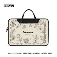 laptop bag woman bag Huabu Simple Creative Flower Laptop Bag Portable for Apple macbook15 Point 6 Inch New Air13.3 Huawei matebook Lenovo Women's 14 Inner Bag Pro Protective Cover