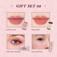 Flower Knows Makeup Gift Set Includes Make-up Palette+lipstick+Liquid Blush