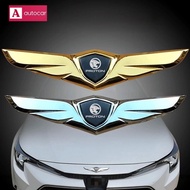 For Proton Car Front Hood Ornaments Bonnet Metal Decoration Logo Angel Wings Stickers fit Saga Persona Exora X70 Iriz Inspira X50 Wira Savvy Neo Preve Suprima Accessories