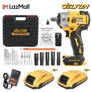 DELTON 2in1 บล็อกแบต & สว่าน 199V มอเตอร์ BRUSHLESS ไร้แปรงถ่าน พร้อมแบตเตอรี่ Li-ion 2 ก้อน Brushle