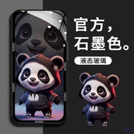 Tempered Glass Protective Cover Cute Panda Shockproof Casing for IPhone 7plus Xsmax Xs 11 12Pro 13promax 14plus Shockproof Phone Case