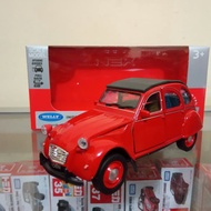 MERAH Dc Citroen 2CV red Diecast miniature classic car from Welly