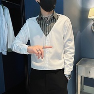 Fake two-piece top Fake two-piece top Fake two-piece Shirt Men's Long-Sleeved Autumn Handsome 2024 D