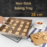 AiGooTan- 28 CM Square Pan - Square Pan Non-Stick Square Pan - Non-Stick Roll Cake Pan