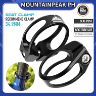 MOUNTAINPEAK Seatclamp 34.9mm Bolt Type Alloy Black For MTB Bikes
