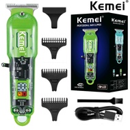 kemei Hair Clipper Kemei Transparent Fuselage LCD Digital Display Hair Clipper Professional Electric