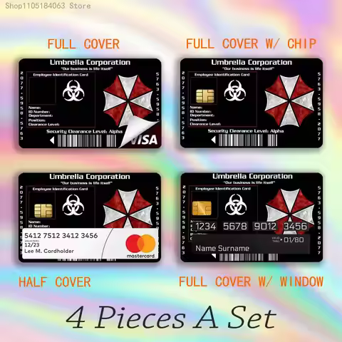 U-Umbrella C-Corporation Stickers Credit Visa Debit Bank Charge Card Bus Metro Waterproof Sticker De