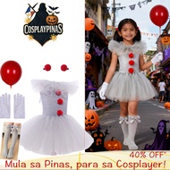 Halloween Costume for Kids Girl Scary Clown Joker Cosplay Grey Tutu Princess Dress Ootd Outfit