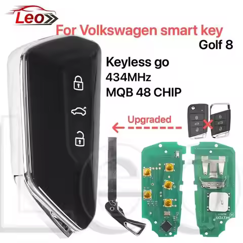Leo For Volkswagan VW Magotan Golf7 Golf8 B8 Tiguan And other series Samrt Remote key 3button Keyles