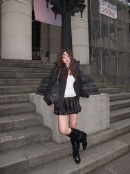 MALIMAYS - Brooke Suede Jacket เสื้อกันหนาวหนังกลับ คอปกหนัง