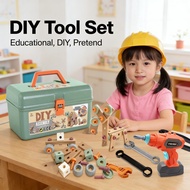 Educational Sekat Toolbox Drill Building Blocks Kids Playset