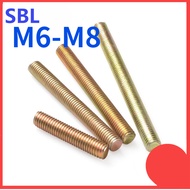 Color zinc full thread screw double head full pattern screw through wire tooth thread rod M6/M8 【SS-
