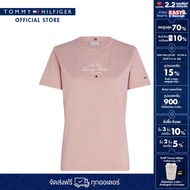 Tommy Hilfiger เสื้อยืด ผู้หญิง รุ่น WW0WW43895 TQN - สีชมพู ทรง Regular Fit