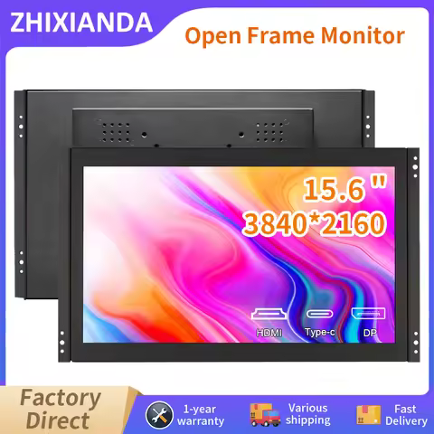 15.6 Inch 3840*2160 IPS Open Frame Monitor 4K Capacitive Touch Function Industrial LCD Display With 
