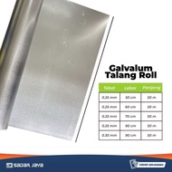 Talang Roll Galvalum Lembaran 50 meter Tebal 0,25 0,30mm Lebar 90cm