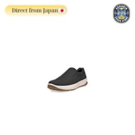 ECCO Byway2.0 Men's Genuine Leather Slip-On Sneakers in Black and Marine, Sizes 24.5cm-27.5cm 3E Wid