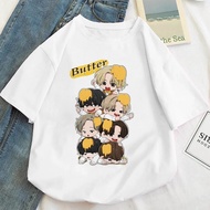 Women's Tops Short Sleeve T-shirts Clothes for Boys and Girls Oversized T shirts Kpop Butter Bts Ori