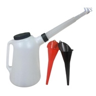 YYS Angled Spout Oil Liquid Dispenser 5Qt Capacity Clear Measurement Markings and Protective Caps Tr