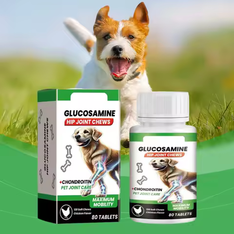 80 Tablets Pet Joint Care Nutritional Supplement Chondroitin Soft Chew Hip Joint Support Maximum Mob