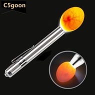 C5GOON 1Pc Stainless Steel Incubator Eggtester Egg Flashlight LED Egg Detector Hatching Equipment fo