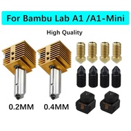 For Bambu Lab A1Hotend Kit A1 Nozzle 0.2 0.4 Detachable r Bambulab A1 mini Hotend A1 mini Nozzle Ass