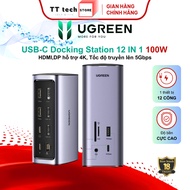Ugreen CM555 USB Type C Adapter 12 in 1 - 3USB, 2HDMI,1DP, RJ45, SD&TF&3.5MM, PD100W