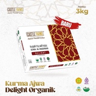NABI Al Madinah Castle Farms Ajwa Dates 3kg Premium - Original Organic Prophet's Dates Premium Quali