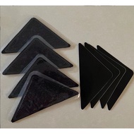 4/8Pcs Triangle Reusable Anti-skid Rubber Mat Non Slip Patch Mat Washable Rug Gripper Stopper Tape S