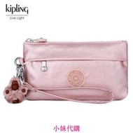 全新Kipling 猴子包 K13898 多款可選 輕量防水多夾層手掛繩手拿包 零錢包 手機包 買菜包收納包