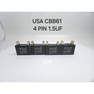 USA CBB61 4 PIN FAN CAPACITOR MOTOR AIRCOND (1.5UF)