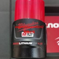 雲尚優品 Milwaukee美沃奇米沃奇鋰電池正宗原裝正品紅鋰電池M12-2.0AH電池諮詢下標