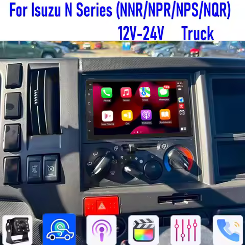 GPS 12V-24V 7" For Isuzu N Series (NNR/NPR/NPS/NQR) Truck Car Stereo Radio Head Unit Wireless Carpla