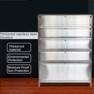 Shoe Rack Waterproof Cabinet Simple Free Shipping Shoe Cabinet Aluminum Alloy Hall Cabinet New Outdoor Dedicated Stainless Steel Doorway Balcony