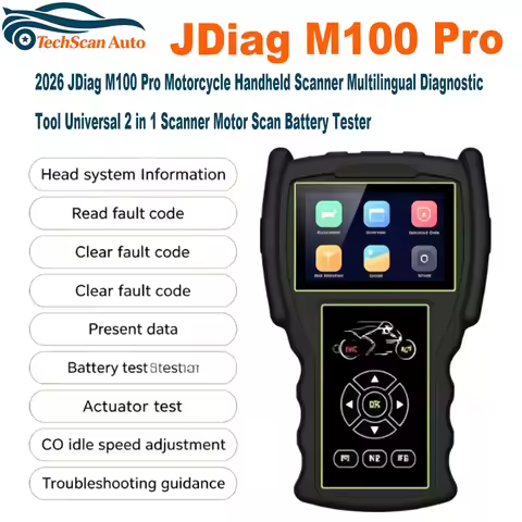 2026 JDiag M100 Pro Motorcycle Handheld Scanner Multilingual Diagnostic Tool Universal 2 in 1 Scanne