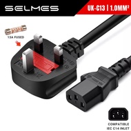 IEC C13 Power Cord 3 x 1.0mm ² Uk 3 Pin Plug for PC Monitor Printer Pdu Ups AC Power Supply Cable