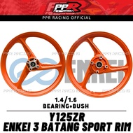 ENKEI 3 BATANG FULL CHOP SPORT RIM ORANGE Y125Z 1.4/1.6 Y125ZR LC135 LCV8 Y15 Y15ZR 3BATANG ORANG OR