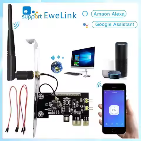 Wifi PC Power Switch Computer Remote Boot Relay Module Telecommuting PICE Work With Alexa Google Ali
