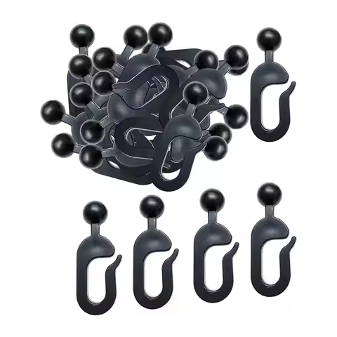 56Pcs Hooks for Gazebo Curtains Black Multipurpose Use Hotel Sturdy Rustproof