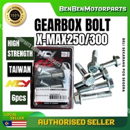 100% ORI TAIWAN NCY XMAX250 XMAX300 HIGH STRENGTH GEAR BOX BOLTS SCREW 6PCS=1SET