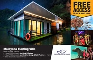 2D1N Lost World Glamping (Floating Chalet - Air-Conditioner) At Lost World Of Tambun (TWIN PACKAGE For 2 ADULTS) + Breakfast + Lost World Of Tambun 11am To 11pm Admission Ticket For 2 Days