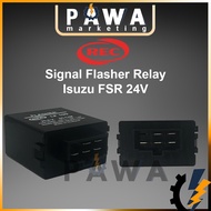 REC 100% Thailand Authentic Signal Flasher Relay Double Signal Relay Isuzu FSR 24V 5Pin