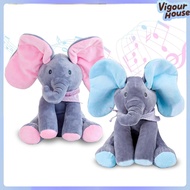 Electric Stuffed Elephant Animated Elephant Toys Plush Singing Elephant with Ears Moving Baby's (Fee