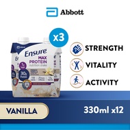 [Bundle of 3] Ensure® Max Protein French Vanilla (4 x 330ml)