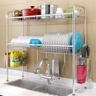 90cm 120cm 2-Layer Sink Dish Rack Stainless Steel square90